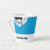 Pop Art Kiwi stijl Latte Mok (Linkerhoek)