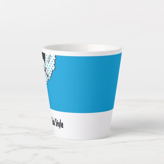 Pop Art Kiwi stijl Latte Mok (Voorkant)