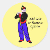 Pop Art Kleine Fluitist (Manet) Ronde Sticker (Voorkant)