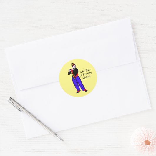 Pop Art Kleine Fluitist (Manet) Ronde Sticker (Envelop)