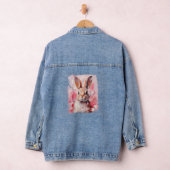 Pop Art Kleurrijke Bunny Konijn Roze Denim Jacket (Hangar)