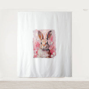 Pop Art Kleurrijke Bunny Konijn Roze Wandkleed