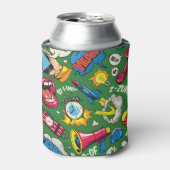 Pop Art: Kleurrijke Comic Naadloos Blikjeskoeler (Blikje Voorkant)