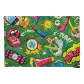 Pop Art: Kleurrijke Comic Naadloos Kussensloop (Voorkant)