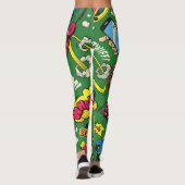 Pop Art: Kleurrijke Comic Naadloos Leggings (Achterkant)