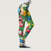 Pop Art: Kleurrijke Comic Naadloos Leggings (Rechts)