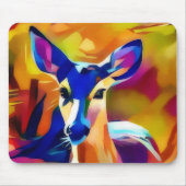 Pop Art Kleurrijke en Sweet Deer Mousepad Muismat (Voorkant)