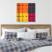Pop Art Kleurrijke Patroon Canvas Afdruk (Insitu (Slaapkamer))