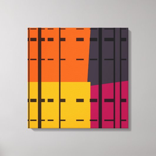 Pop Art Kleurrijke Patroon Canvas Afdruk (Voorkant)