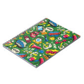 Pop Art Kleurrijke Patroon - Retro Comic Explosion Notitieboek (Linkerzijde)