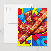 Pop Art Knapperige Bacon Briefkaart (Voorkant / Achterkant)