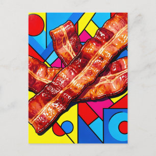 Pop Art Knapperige Bacon Briefkaart