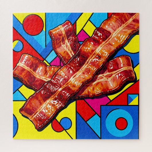 Pop Art Knapperige Bacon Legpuzzel (Verticaal)