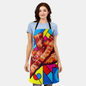 Pop Art Knapperige Bacon Schort (Gedragen)