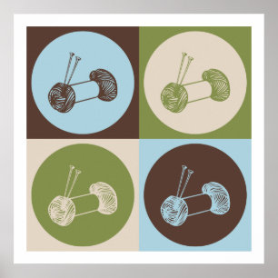 Pop Art Knitting Poster