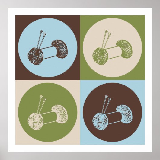Pop Art Knitting Poster (Voorkant)