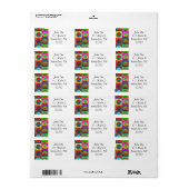 Pop-art koffie-microfoons etiket (Full Sheet)