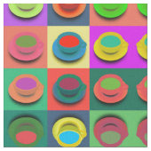 Pop-art koffie-microfoons stof (Close Up)