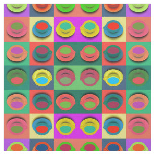 Pop-art koffie-microfoons stof
