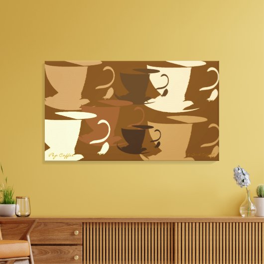 Pop Art Koffie op Canvas (Insitu (Woonkamer))