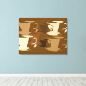 Pop Art Koffie op Canvas Afdruk (Insitu (Houten vloer))