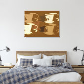 Pop Art Koffie op Canvas Afdruk (Insitu (Slaapkamer))