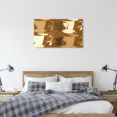 Pop Art Koffie op Canvas Afdruk (Insitu (Slaapkamer))