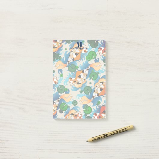 Pop Art Koi Fish Post-it® Notes (Op bureau)