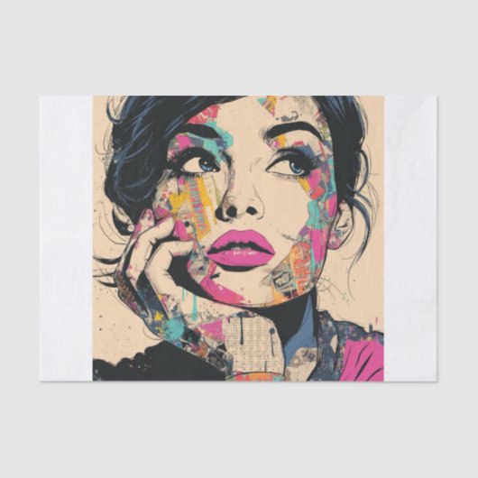 PoP Art Koningin1.5 Tissuepapier (Voorkant)