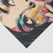 PoP Art Koningin1  Tissuepapier (Detail)