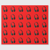 Pop Art Koptelefoon Cadeaupapier (Vlak)
