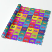 Pop Art Krabben Cadeaupapier (Uitgerold)