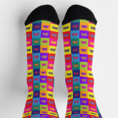 Pop Art Krabben Kleurrijke Vis Patroonneren Sokken (Top)
