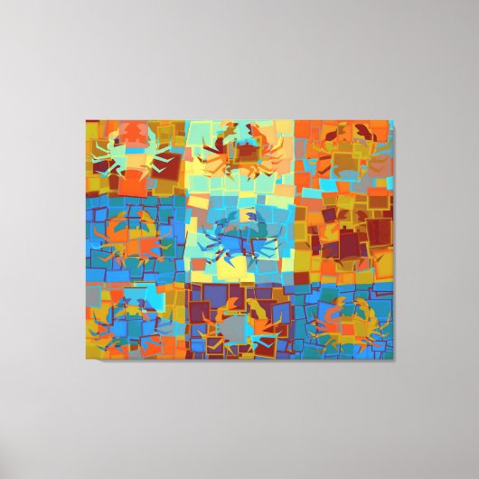 Pop Art krabt Cubisme Graphic Design Canvas Afdruk (Voorkant)