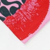Pop Art Kus Lippen Herhaal Fleece Deken (Hoek)