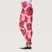 Pop Art Kus Lippen Herhaling Leggings (Links)