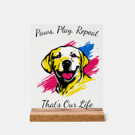  Pop Art Labrador Design Acryl Bord