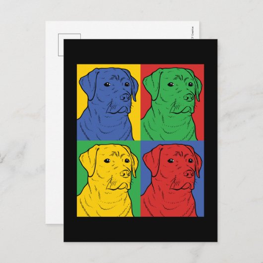 Pop Art Labrador Retriever Briefkaart (Voorkant / Achterkant)