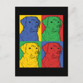Pop Art Labrador Retriever Briefkaart (Voorkant)