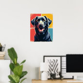 Pop Art Labrador Retriever Portret: Warhol Style Poster (Thuiskantoor)