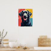 Pop Art Labrador Retriever Portret: Warhol Style Poster (Keuken)