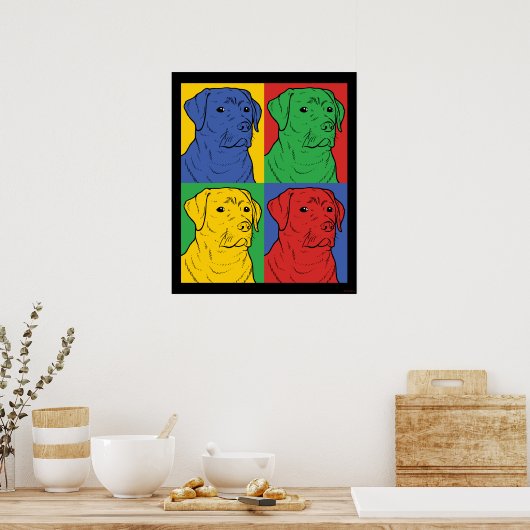 Pop Art Labrador Retriever Poster (Keuken)