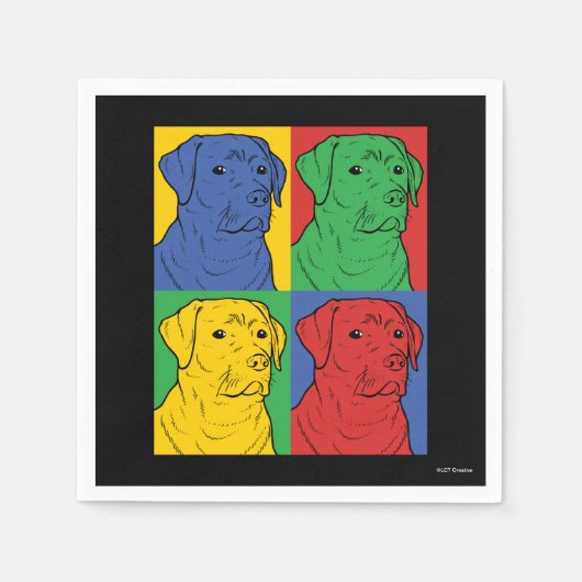 Pop Art Labrador Retriever Servet (Voorkant)