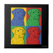Pop Art Labrador Retriever Tegeltje (Voorkant)