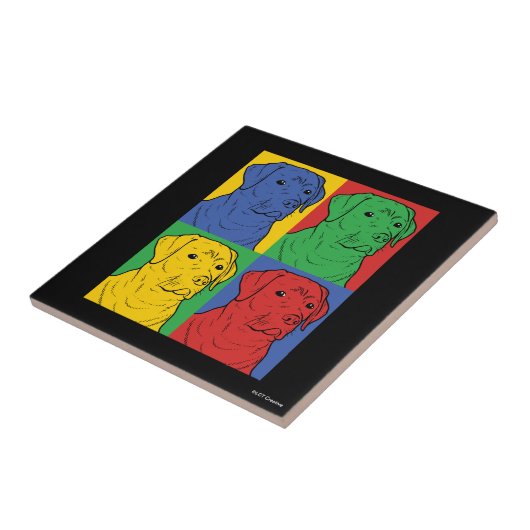 Pop Art Labrador Retriever Tegeltje (Zijkant)