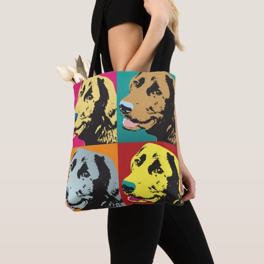 Pop Art Labrador Retriever Tote Bag (Dichtbij)