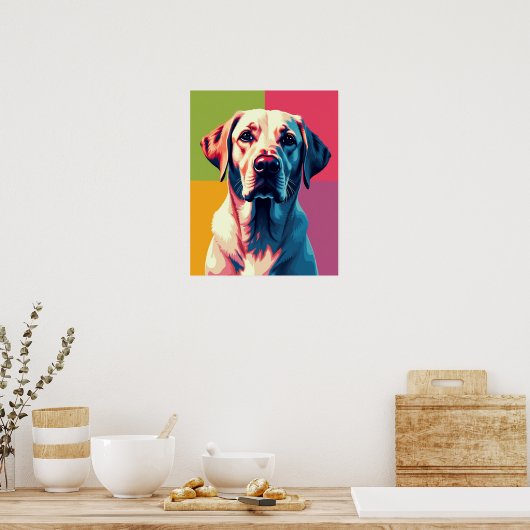 Pop Art Labrador Snoep Crush Grid Poster (Keuken)