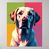 Pop Art Labrador Snoep Crush Grid Poster (Voorkant)
