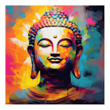 Pop Art Lachende Boeddha buste