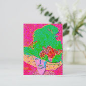 Pop art lady, briefkaart (Staand voorkant)